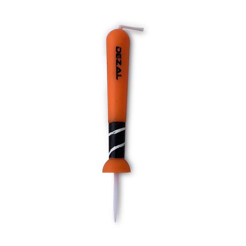DEZAL Orange Baseball Bat and Softball Bat Candles (6 Pack) for Baseball Birthday Party Supplies and Decorations â€“ Cupcake and Birthday Cake Topper Candles for Softball Fastpitch and Baseball Fans - Image 3